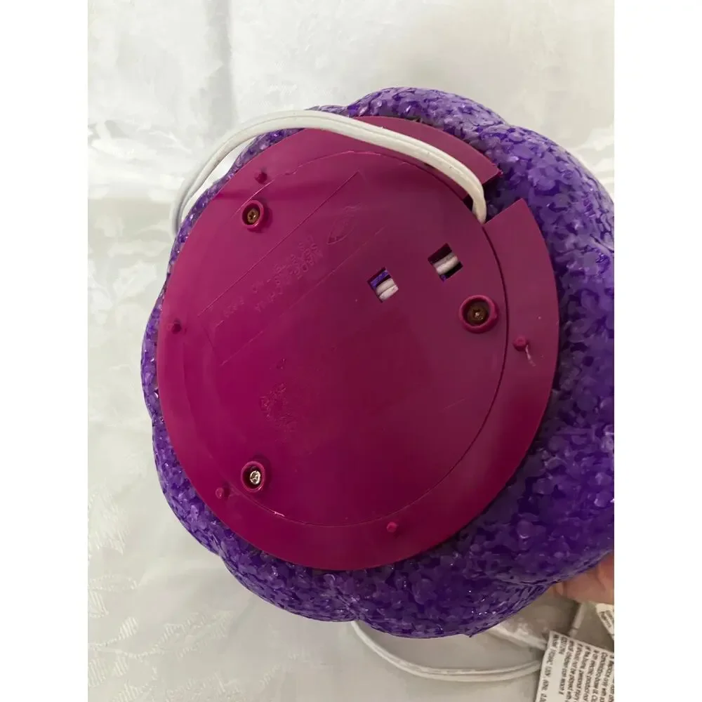 Purple Popcorn Plastic Pumpkin Light Jack O Lantern Halloween Decor Works